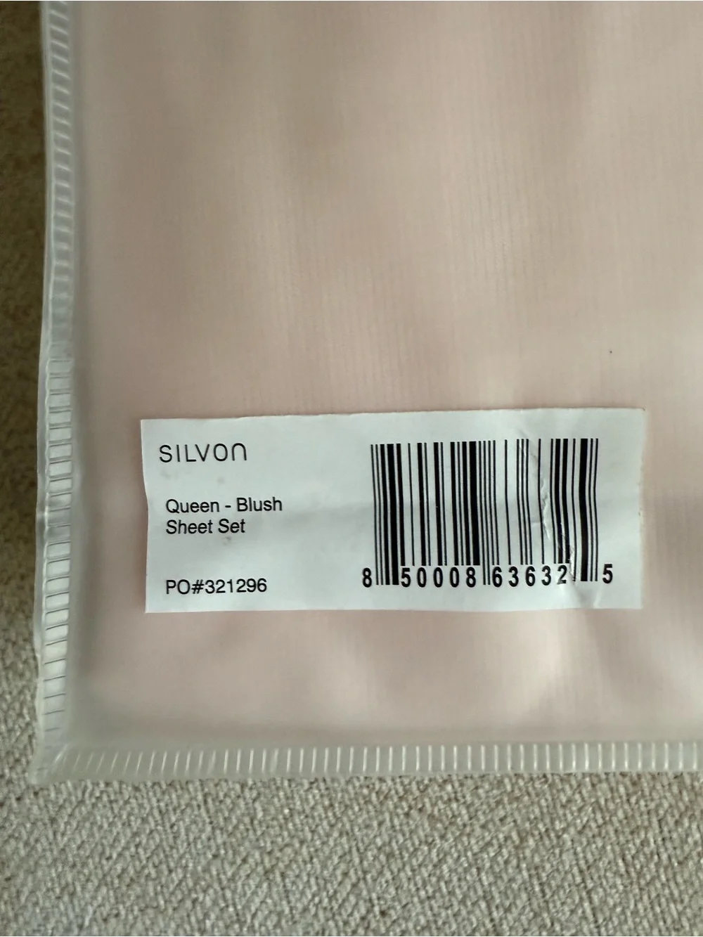 NWT Silvon Silver Infused Premium Queen Sheet Set - Blush Pink Queen Bed